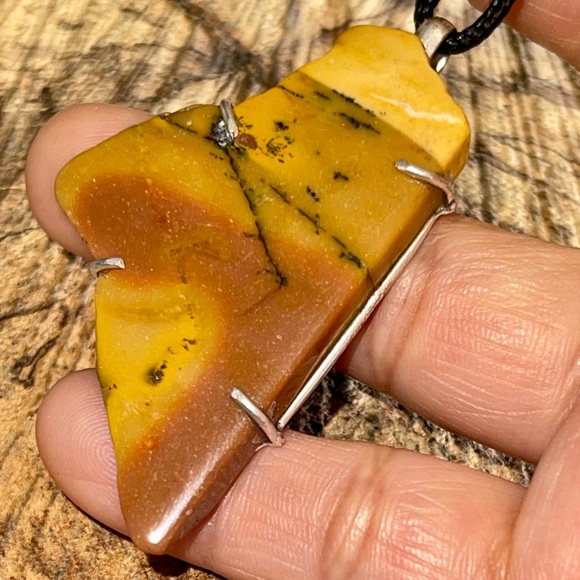 Yellow Mookaite Pendant 2 1/4” - Picture 5 of 10